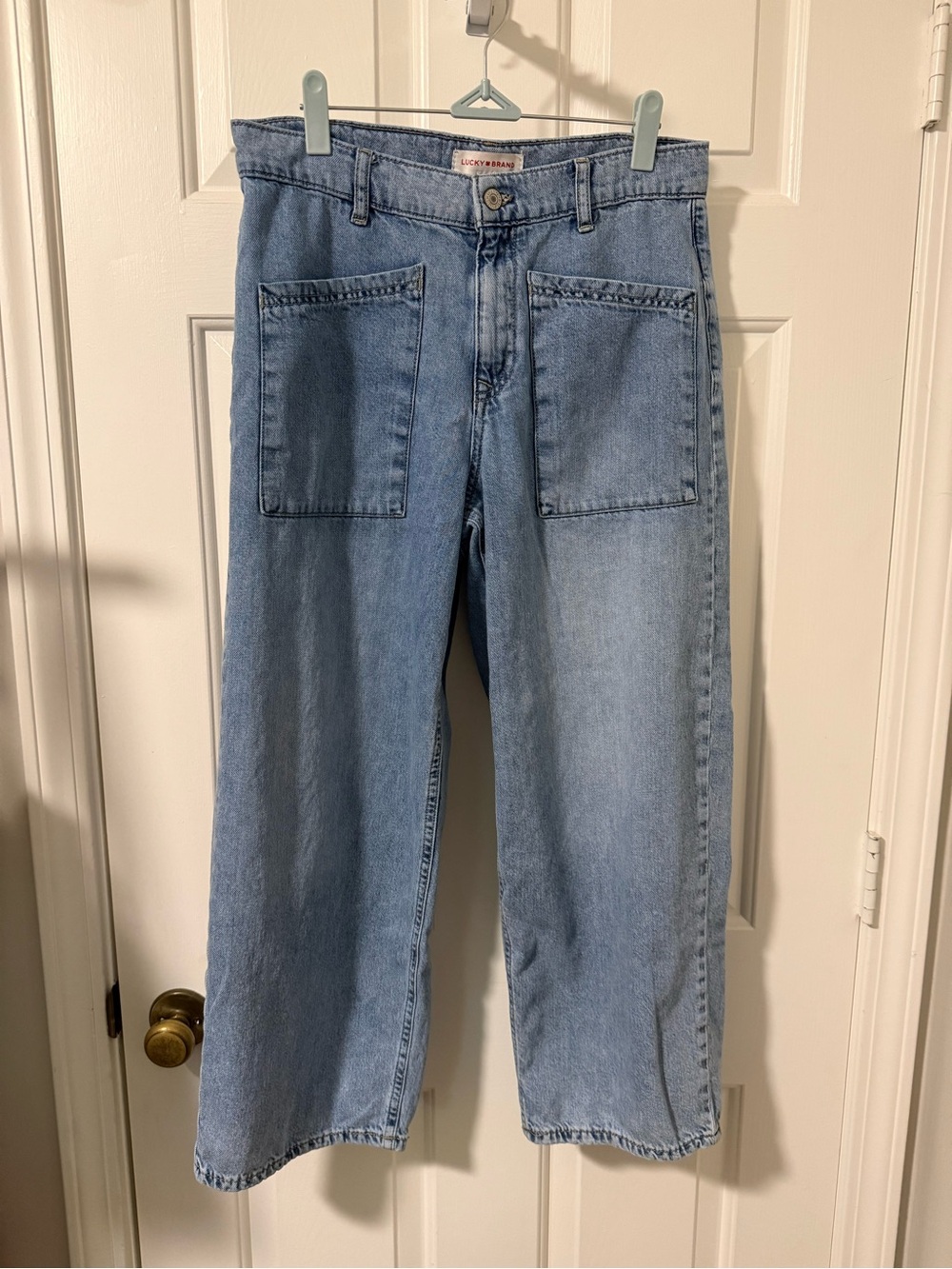 Lucky Brand Light Wash Relaxed Wide-Leg Jeans